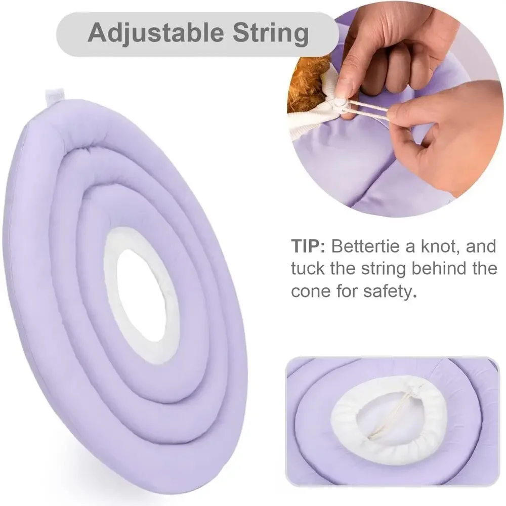 POP DUCK Dog Cone – XL Purple Soft Recovery Collar, Alternative After Surgery